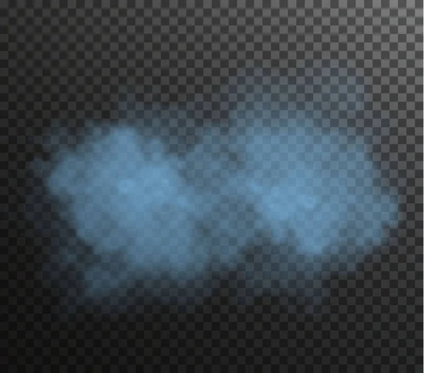 Vector Aislado Humo Png Textura Humo Azul Sobre Fondo Negro — Archivo Imágenes Vectoriales