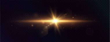 Açık yıldız altın png. Açık güneş altın png. Parlak altın png. vektör çizici.