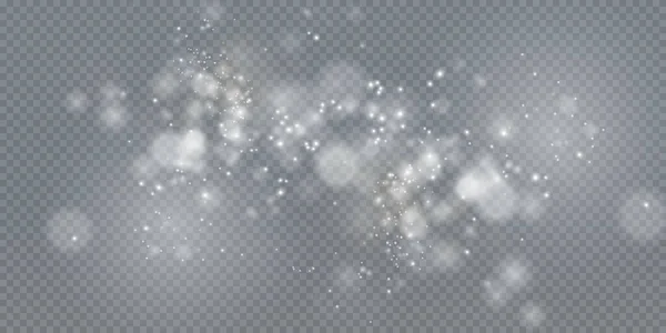 圣诞节的背景Png粉末 神奇的水壶闪烁着白灰 透明的Png背景上的小的现实的闪光 邀请函 屏幕保护程序的设计元素 — 图库矢量图片
