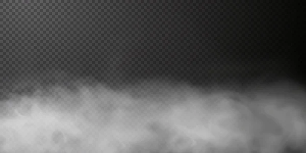 Hinchazón Humo Blanco Aislado Sobre Fondo Negro Transparente Png Explosión — Vector de stock