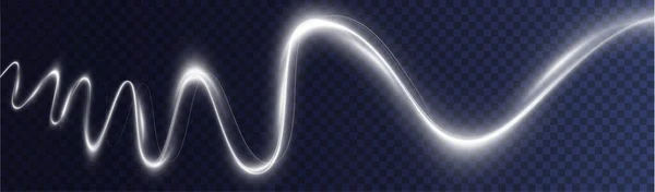 Ljusvit Virvel Kurva Ljuseffekt Vit Linje Lysande Gyllene Cirkel Png — Stock vektor