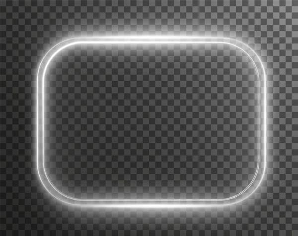 Marco de luz blanco PNG hecho de abstracto blanco claro — Vector de stock
