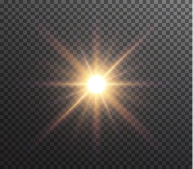 Açık yıldız altın png. Açık güneş altın png. Işık