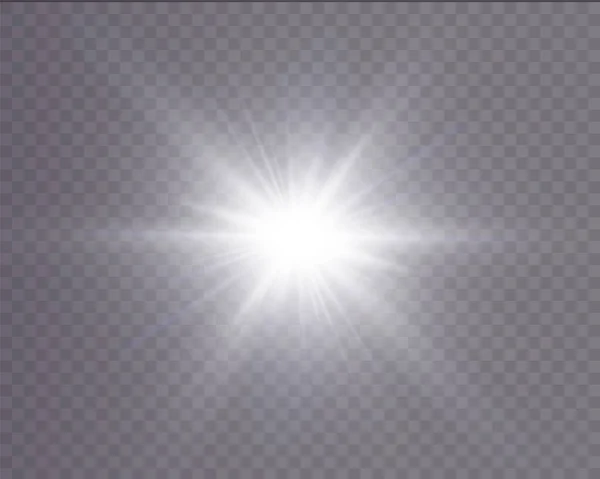 Světlá hvězda, bílý png. Světle bílý png. Světlo — Stockový vektor