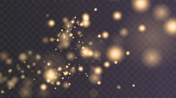 Fundal Crăciun Pulbere Png Praf Aur Strălucitor Magic Particulele Fine — Vector de stoc