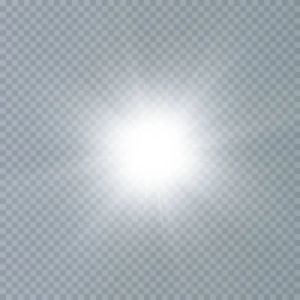 Açık yıldız beyaz png. Açık güneş beyaz png. Işık — Stok Vektör