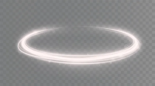 Světle bílá Twirl. Png Křivka světelný efekt bílé — Stockový vektor