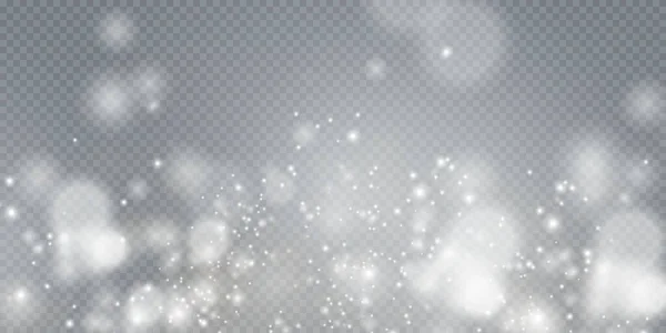圣诞节的背景Png粉末 神奇闪耀的白色灰尘 细细的 发亮的灰尘微粒略微脱落 神奇的闪光效果 — 图库矢量图片