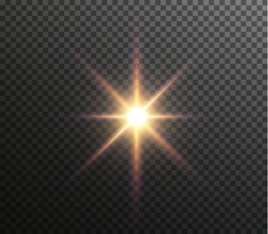 Işık yıldızı altını. Işık flaşı altın vektör çiziciName.