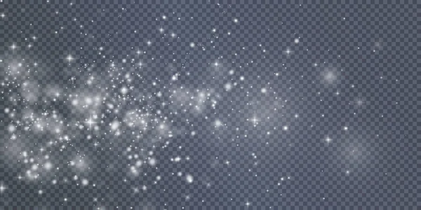 Χριστουγεννιάτικο Φόντο Σκόνη Png Μαγική Άσπρη Σκόνη Λεπτά Γυαλιστερά Σωματίδια — Διανυσματικό Αρχείο