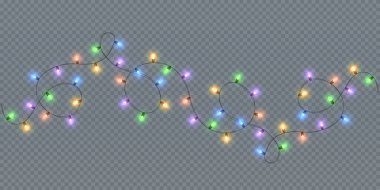 Soyut yaratıcı noel çelengi ışığı arka planda izole edilmiş. şablon. Vektör illüstrasyonu