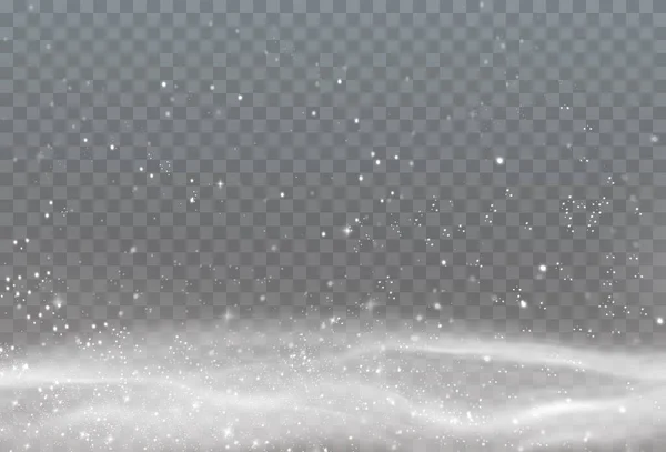 Fond Noël Poudre Png Magie Brillante Poussière Blanche Fines Particules — Image vectorielle