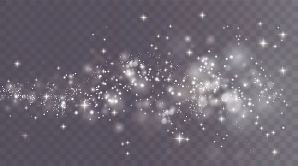 Fond Noël Poudre Magie Brillante Blanc Png Poussière Fines Particules — Image vectorielle