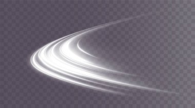 Açık beyaz Twirl. Beyaz çizginin kıvrımlı ışık etkisi. Parlak beyaz daire. PNG açık beyaz pedistal, podyum, platform, masa. Vektör PNG.