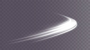 Açık beyaz Twirl. Beyaz çizginin kıvrımlı ışık etkisi. PNG parlak beyaz daire. Açık beyaz pedistal, podyum, platform, masa. Vektör. Vektör illüstrasyonu