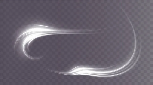 浅白色的旋转 白线的曲线光效 明亮的白色圆圈 Png浅白血统 领奖台 Png病媒 — 图库矢量图片
