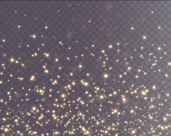 圣诞节的背景Png粉末 神奇闪耀的金粉细细的 闪亮的尘埃飞沫微粒稍微脱落 神奇的闪光效果 — 图库矢量图片