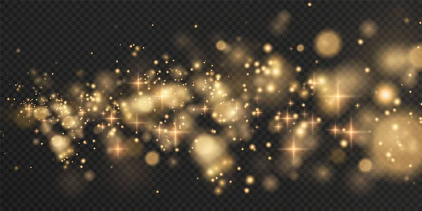 Fondo Navidad Polvo Png Polvo Oro Brillante Mágico Las Partículas — Archivo Imágenes Vectoriales