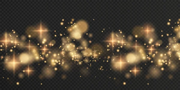 Christmas Background Powder Png Magic Shining Gold Dust Fine Shiny — Stock Vector
