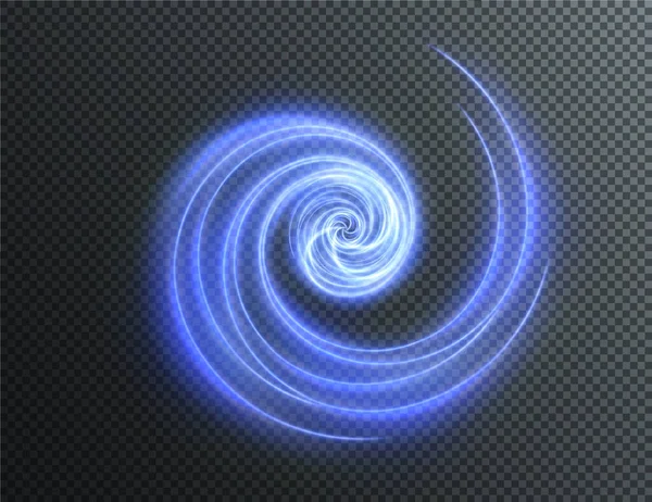 Ανοιχτό Μπλε Twirl Καμπύλη Φως Επίδραση Της Μπλε Γραμμής Png — Διανυσματικό Αρχείο