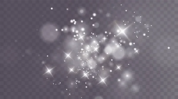 크리스마스 파우더 마법의 광채가 Png 미세하고 입자들 조금씩 떨어져 나갑니다 — 스톡 벡터