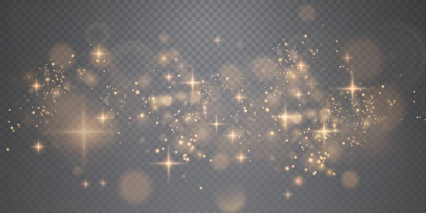 Χριστουγεννιάτικο Φόντο Σκόνη Png Μαγική Χρυσόσκονη Λεπτά Γυαλιστερά Σωματίδια Σκόνης — Διανυσματικό Αρχείο