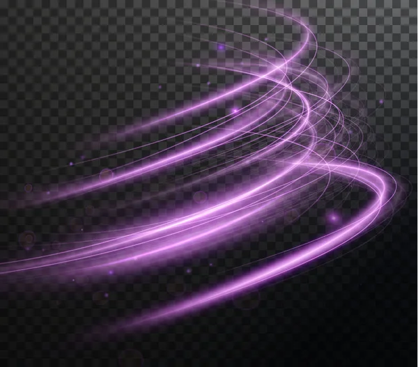 Light Pink Twirl Curve Light Effect Pink Line Png Luminous — Vetor de Stock
