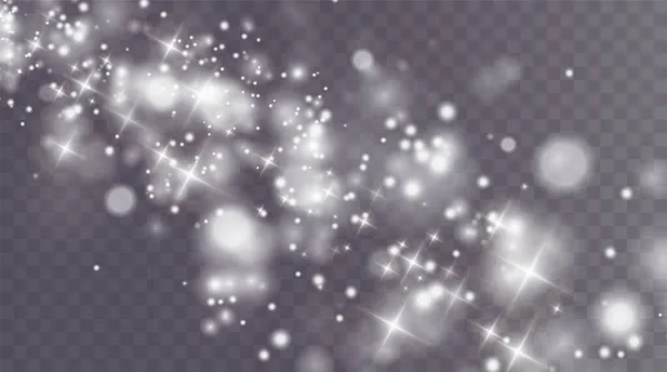 Рождественский Фон Пудер Волшебная Белая Пыль Чуть Чуть Отваливаются Блестящие — стоковый вектор