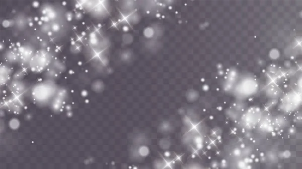 Fond Noël Poudre Png Magie Brillante Poussière Blanche Fines Particules — Image vectorielle