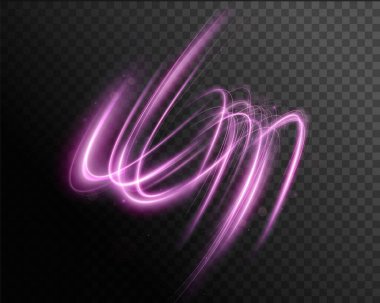 Açık pembe Twirl. Pembe çizginin kıvrımlı ışık etkisi. Parlak pembe daire. Açık pembe pedistal, podyum, platform, masa. Vektör PNG. - Evet. Vektör illüstrasyonu