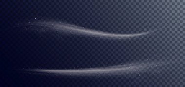 Soğuk kış rüzgarı dokusu. Tatil vektör tipi. Soğuk bir kar fırtınasının Noel etkisi. Vektör PNG. Vektör illüstrasyonu