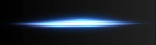 คเลนส แนวนอนส าเง คานเลเซอร แสงแนวนอน เปลวไฟท สวยงาม แถบเร องแสงบนพ นหล — ภาพเวกเตอร์สต็อก