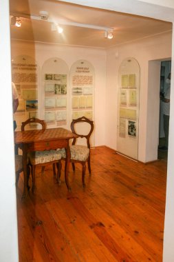 Dolna Krupa, Trnava, Slovakya 09-23-2021: Beethoven 'ın yaşamını ve çalışmalarını yansıtan müzik sergisi ile Ludwig Van Beethovens pavyonu. Burası Ayışığı Sonatı 'nın bestelendiği yer.