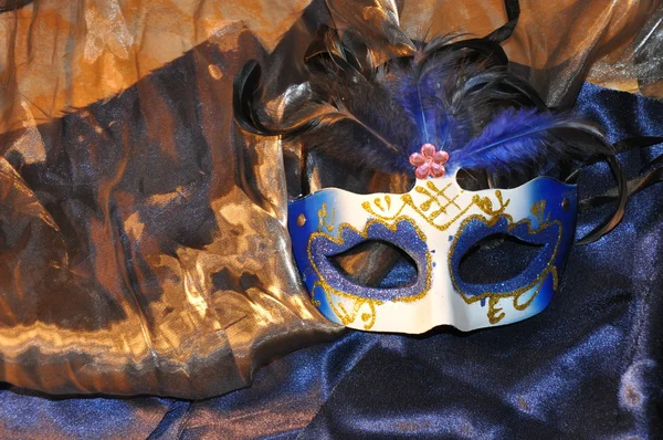 Máscara veneziana azul — Fotografia de Stock