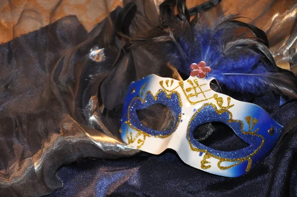 Голубая венецианская маска Стоковое Изображение