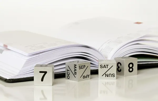 Kalendář a deník — Stock fotografie