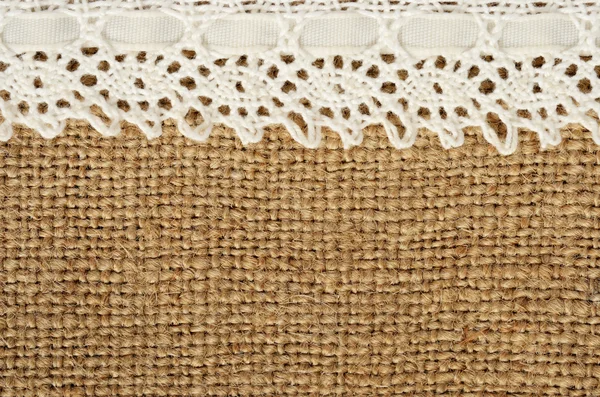 Canvas and lace — Stock Photo, Image