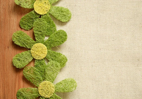 Fondo de lona con flores — Foto de Stock