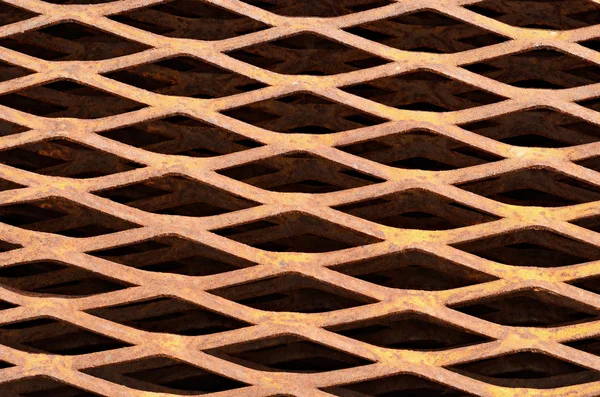Rusty metal grid — Stock Photo, Image