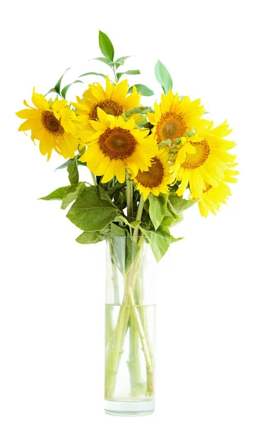 Sonnenblumenstrauß in einer Vase — Stockfoto