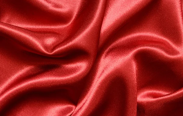 Röd draperade satin — Stockfoto
