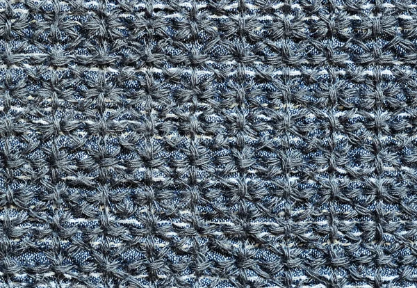 Blue stitched fabric — Stock Photo, Image