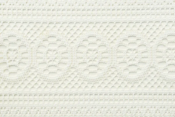Tecido de renda branco com padrão abstrato — Fotografia de Stock
