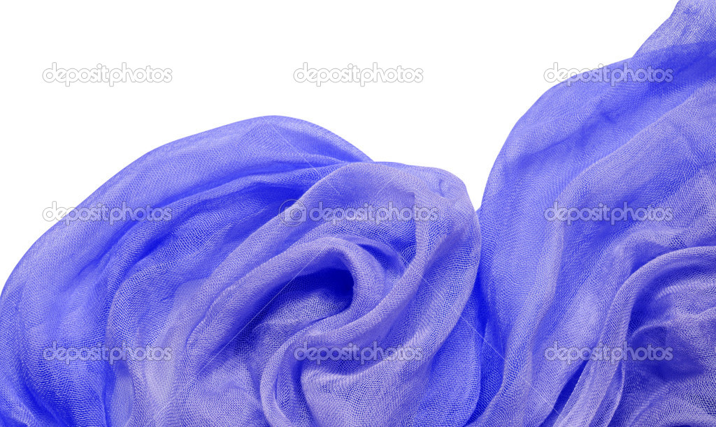 Blue viscose fabric with drapery