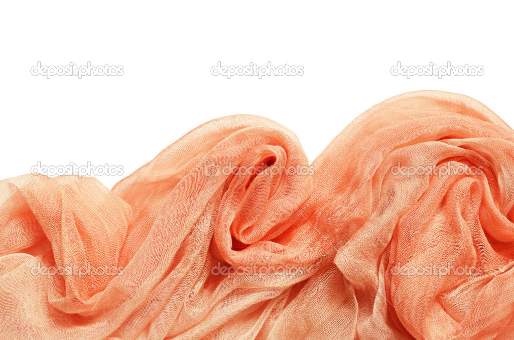 Peach viscose fabric with drapery