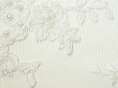 beyaz gelinlik dantel closeup