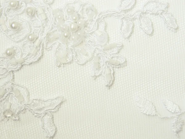 Closeup of white wedding lace Royalty Free Stock Photos
