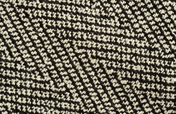 Tecido preto e branco de lã — Fotografia de Stock