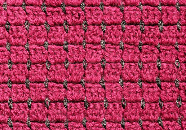 Red crochet fabric — Stock Photo, Image