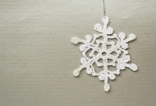 Flocon de neige au crochet — Photo